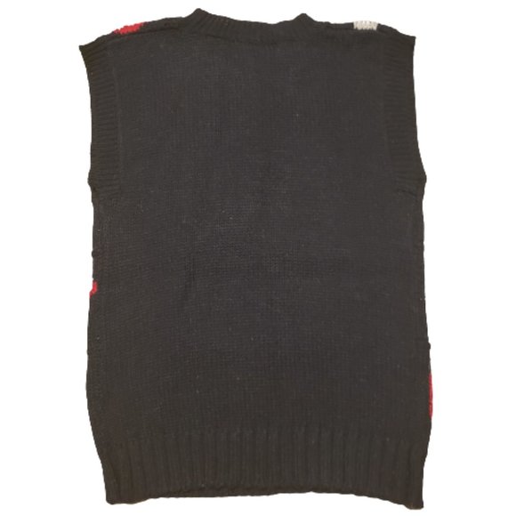 Currants Sweater Vest Vintage 90s Cottagecore Black | Women's Medium M Pre-owned - Picture 2 of 8